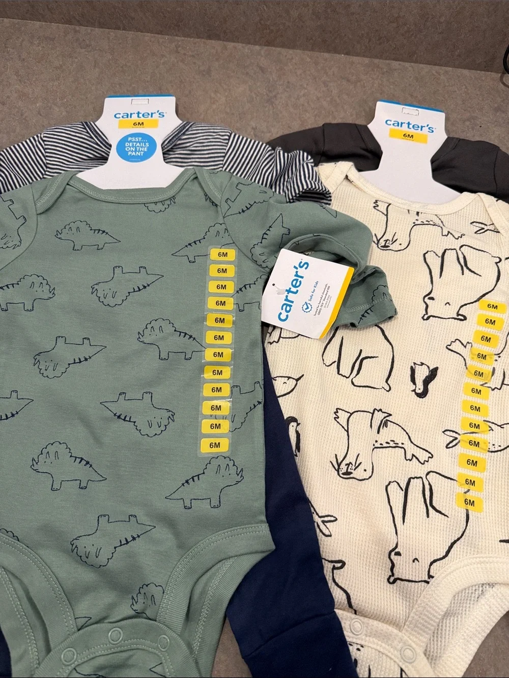 Carters 3 piece sets. Includes 2 sets